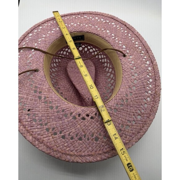 Wyeth Straw Hat Women Preppy Pink Vacation Summer Resort Beach One Size New main image 7